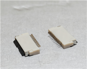 FPC0.5MM间距10P前插前翻盖卧贴下接式 H=1.0(0510)